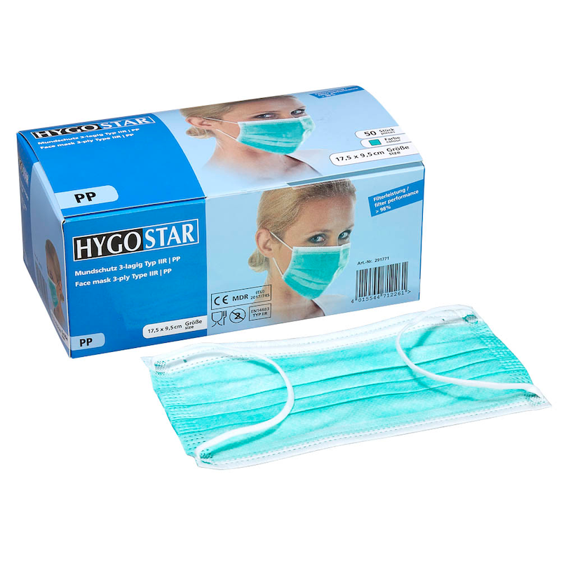 HYGOSTAR Medizinischer Mundschutz Typ II R 50er-Pack