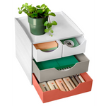 CEP 1400 FIRST Schubladenbox DIN A4, 4 Schubladen, Dunkelgrau/Hellorange