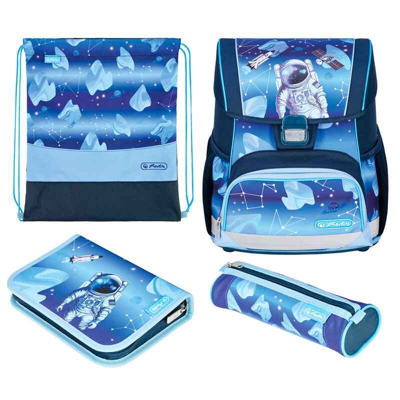 Herlitz Loop Plus Schulranzen-Set 4-teilig – Ergonomischer Schulranzen mit verschiedene -Motive