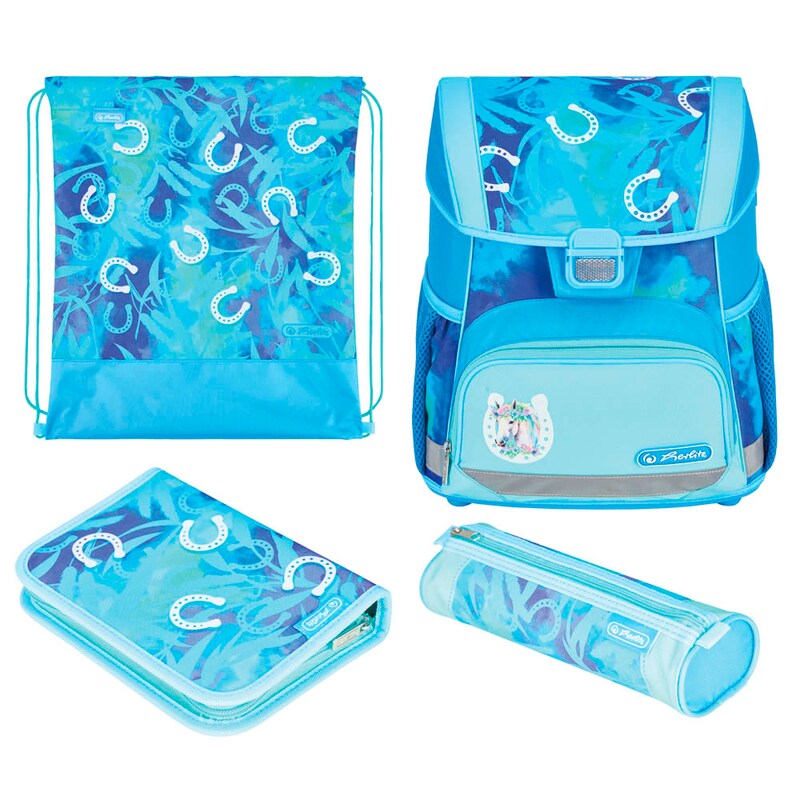 Herlitz Loop Plus Schulranzen-Set 4-teilig – Ergonomischer Schulranzen mit verschiedene -Motive