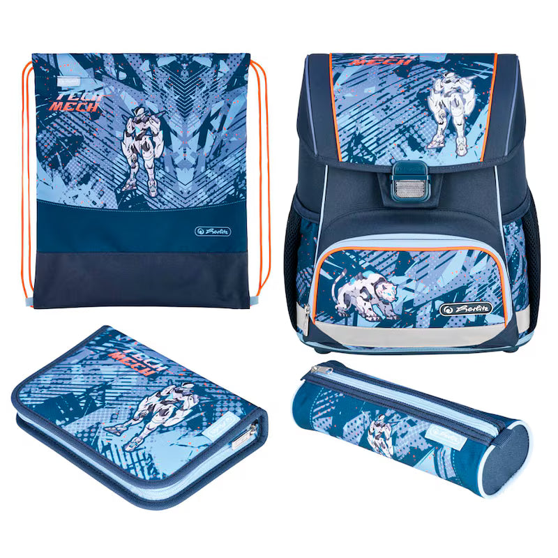 Herlitz Loop Plus Schulranzen-Set 4-teilig – Ergonomischer Schulranzen mit verschiedene -Motive