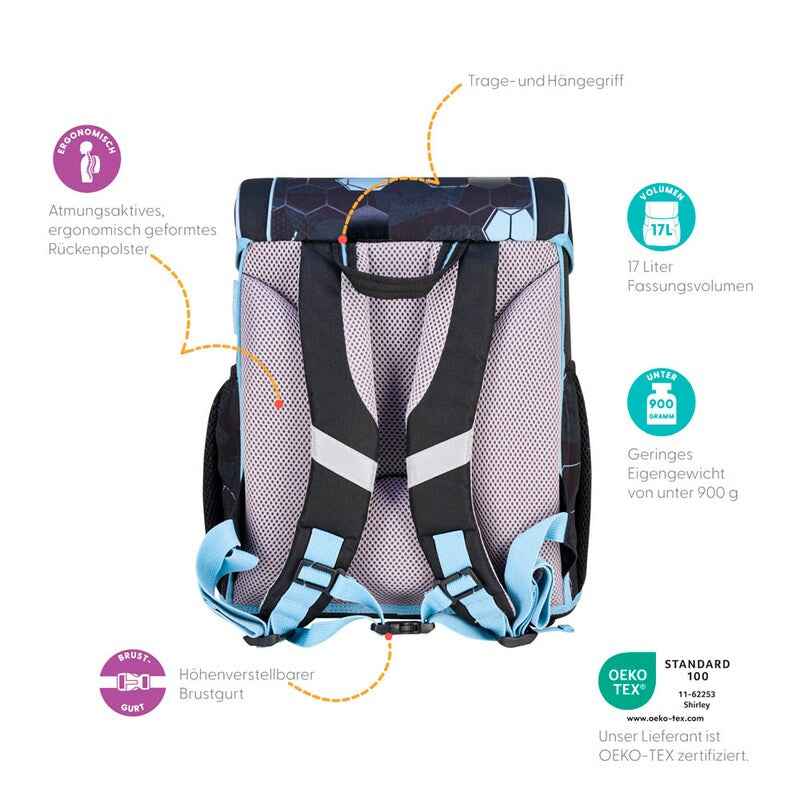 Herlitz Loop Plus Schulranzen-Set 4-teilig – Ergonomischer Schulranzen mit verschiedene -Motive