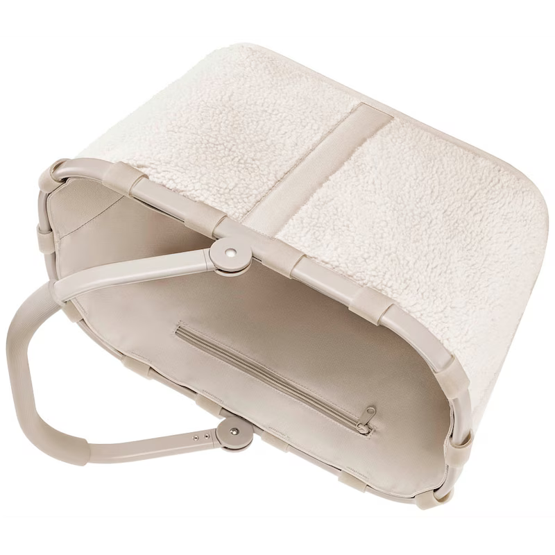 Reisenthel Einkaufskorb Carrybag aus Stoff mit schwarzen Griffen, faltbar und leicht, ideal für Einkäufe und unterwegs