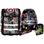 McNeill Perfecto Marvel Superhelden Schulranzen-Set 5-teilig – Ergonomischer Schulranzen mit ClickFlex-Rückensystem