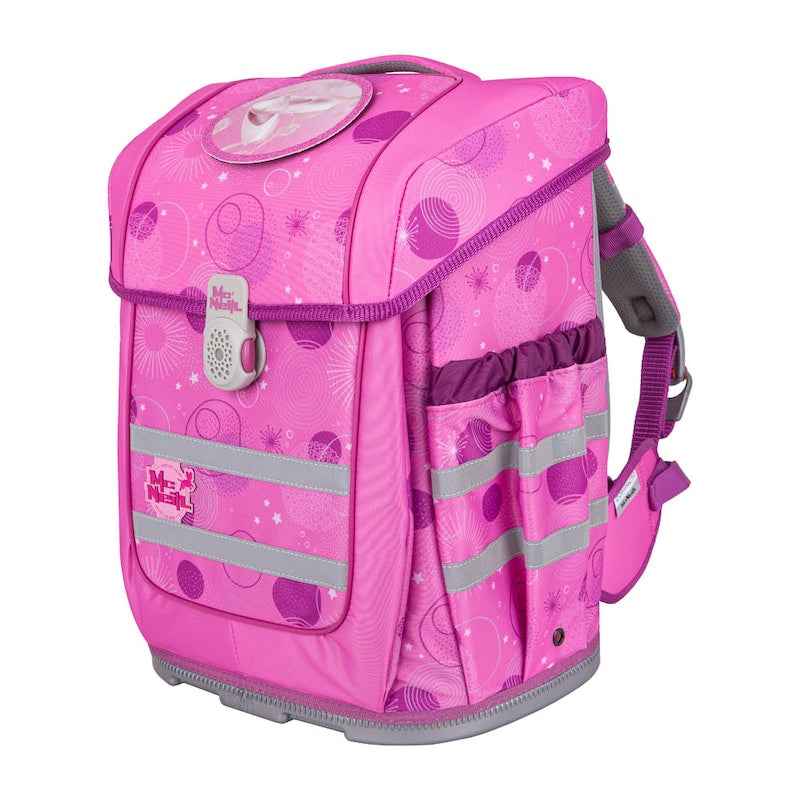 Ergonomischer McNeill Schulranzen-Set COMPACTO PINKY in Pink, mit sauberer Organisation und kinderfreundlichem Design.