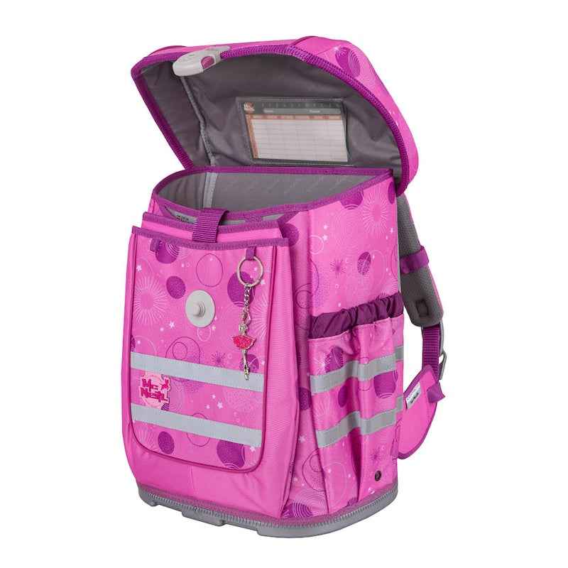 Ergonomischer McNeill Schulranzen-Set COMPACTO PINKY in Pink, mit Zauberhaftem Design und perfekter Organisation für die Schule