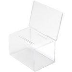 Deflecto Spendenbox DIN A6 transparent