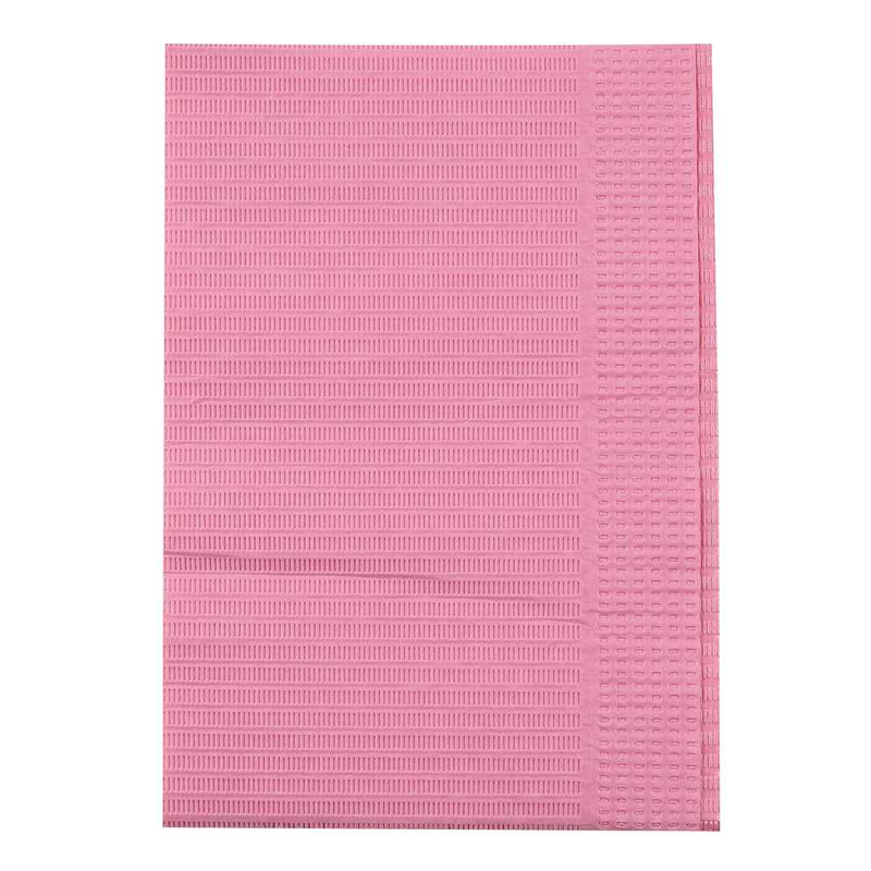Einweg-Patientenservietten 33 × 45 cm von Praxisbedarf, ideal für Praxis und Behandlung, in der Hand gehalten.