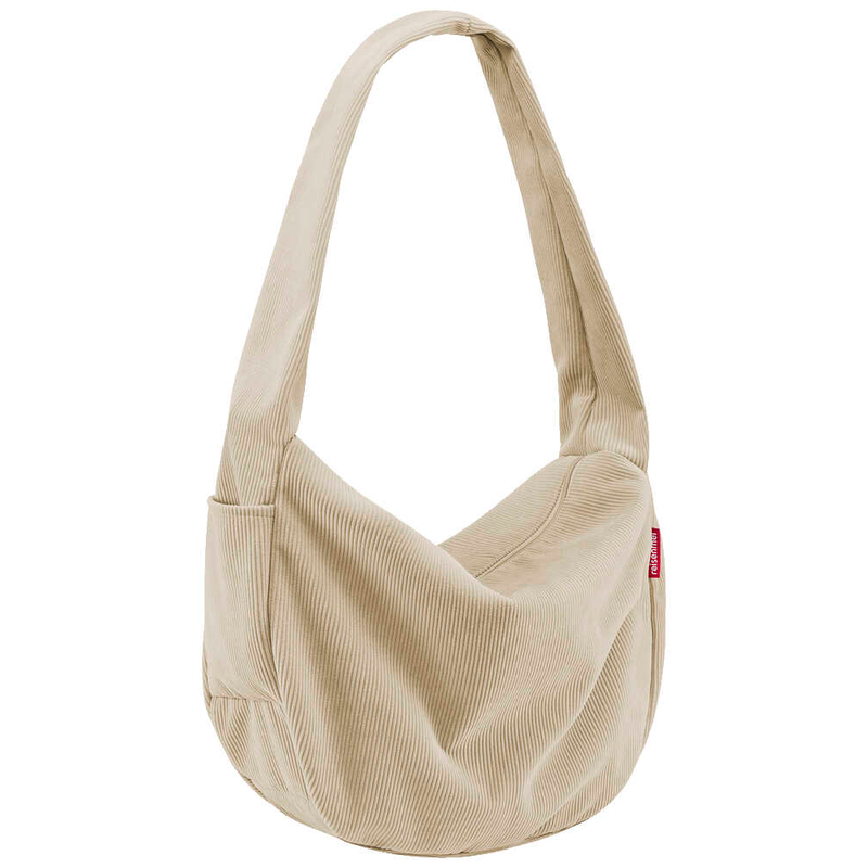 reisenthel Moonbag Cord Umhängetasche 24 Liter – Trendige Halbmondtasche aus recyceltem Polyester mit 2-Wege-Reißverschluss