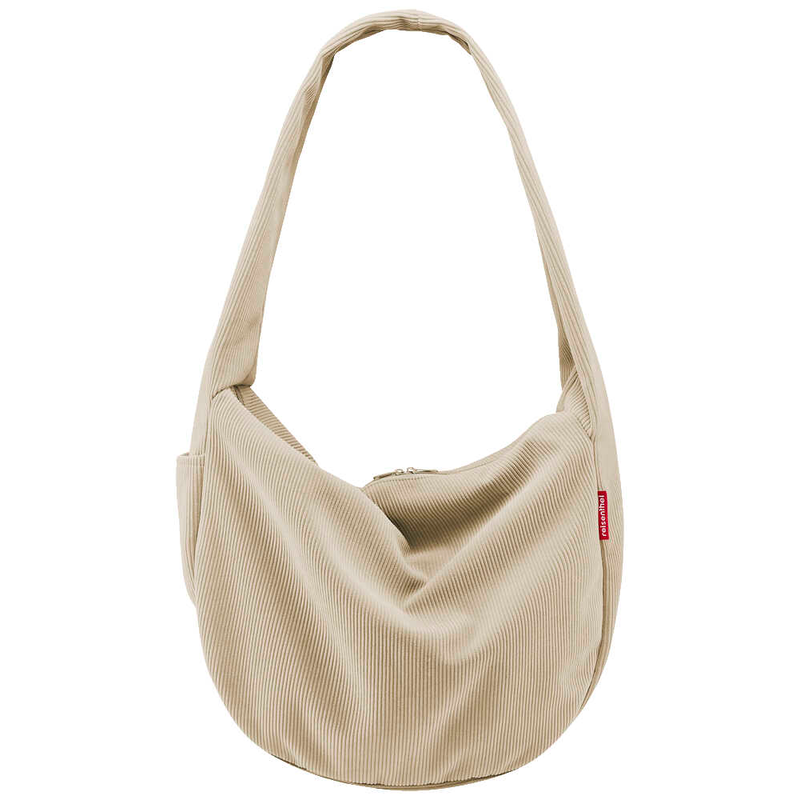 reisenthel Moonbag Cord Umhängetasche 24 Liter – Trendige Halbmondtasche aus recyceltem Polyester mit 2-Wege-Reißverschluss