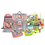 Jolly Schulranzen-Set inkl. Ranzen + Turnbeutel + 2 Mäppchen + Back2School Malset (31-tlg). +tundenplan,