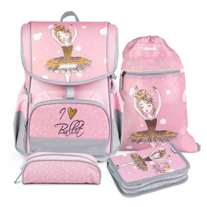 JOLLY Ergonomic Flexy Schulranzen-Set – Komplettes Schulranzen-Set mit umfangreichem Zubehör für Grundschulkinder