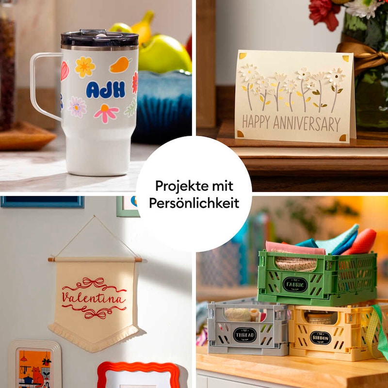 Cricut Joy 2 Essential Bundle, Schneideplotter Starterset mit Zubehör für kreative DIY Projekte