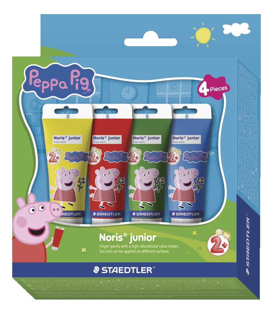 STAEDTLER Noris junior Peppa Pig Edition Fingerfarben farbsortiert 4 x 75 ml