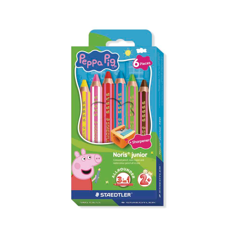STAEDTLER Noris Junior Peppa Pig Kreativ Bundle, 6 teiliges Mal und Bastelset für Kinder
