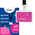AVERY Zweckform Namensschilder mit Textilband 9,0 x 6,0 cm, 1 Set