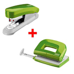 Novus E210/E15 Locher und Heftgeräte Set, kompaktes Büro-Set zum Heften und Lochen, auf weißem Hintergrund.