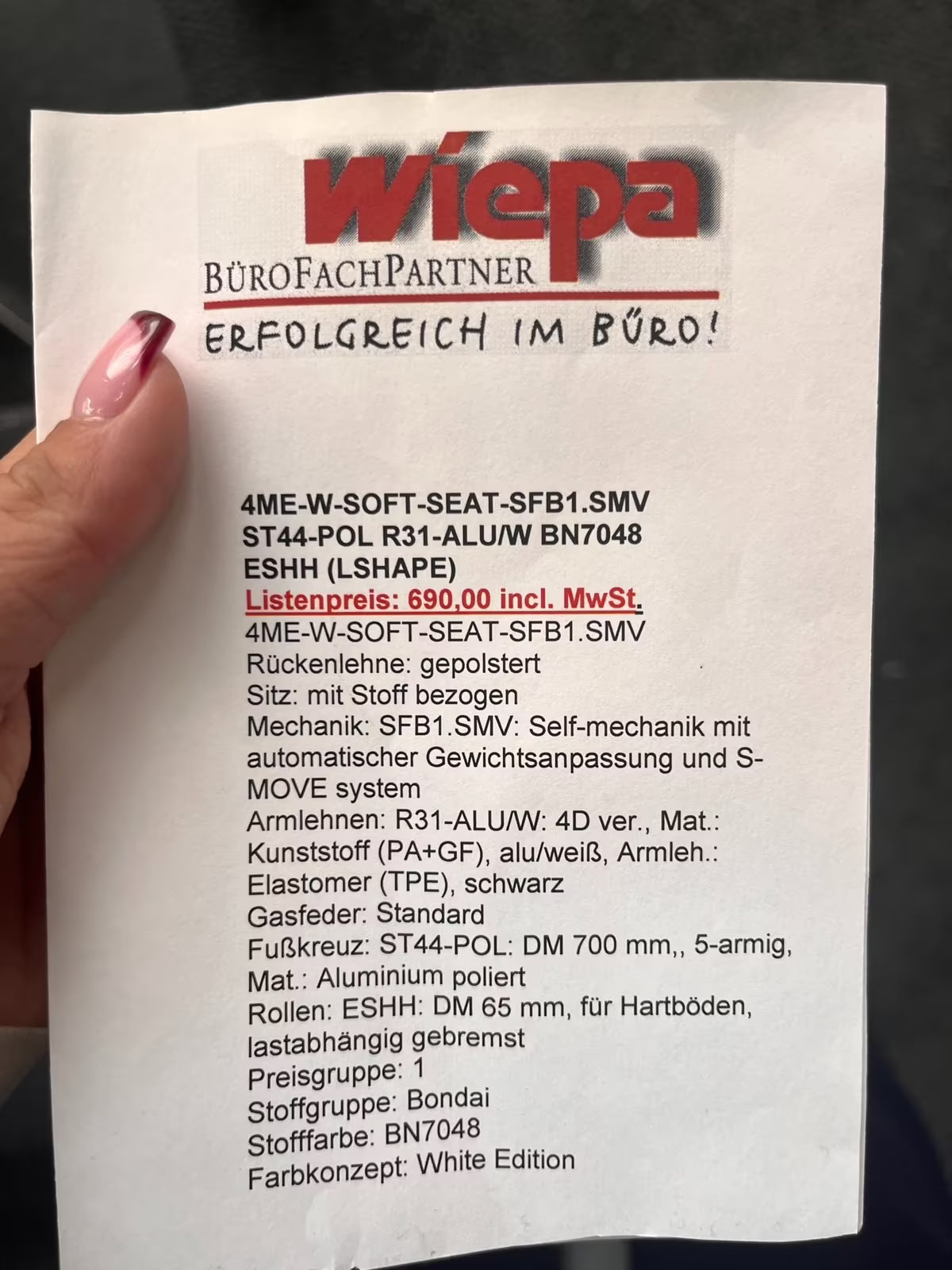 Nowy Styl Ergonomischer Bürostuhl – Ausstellungsstück – Abholung Wiesbaden - Wiepa Bürofachpartner