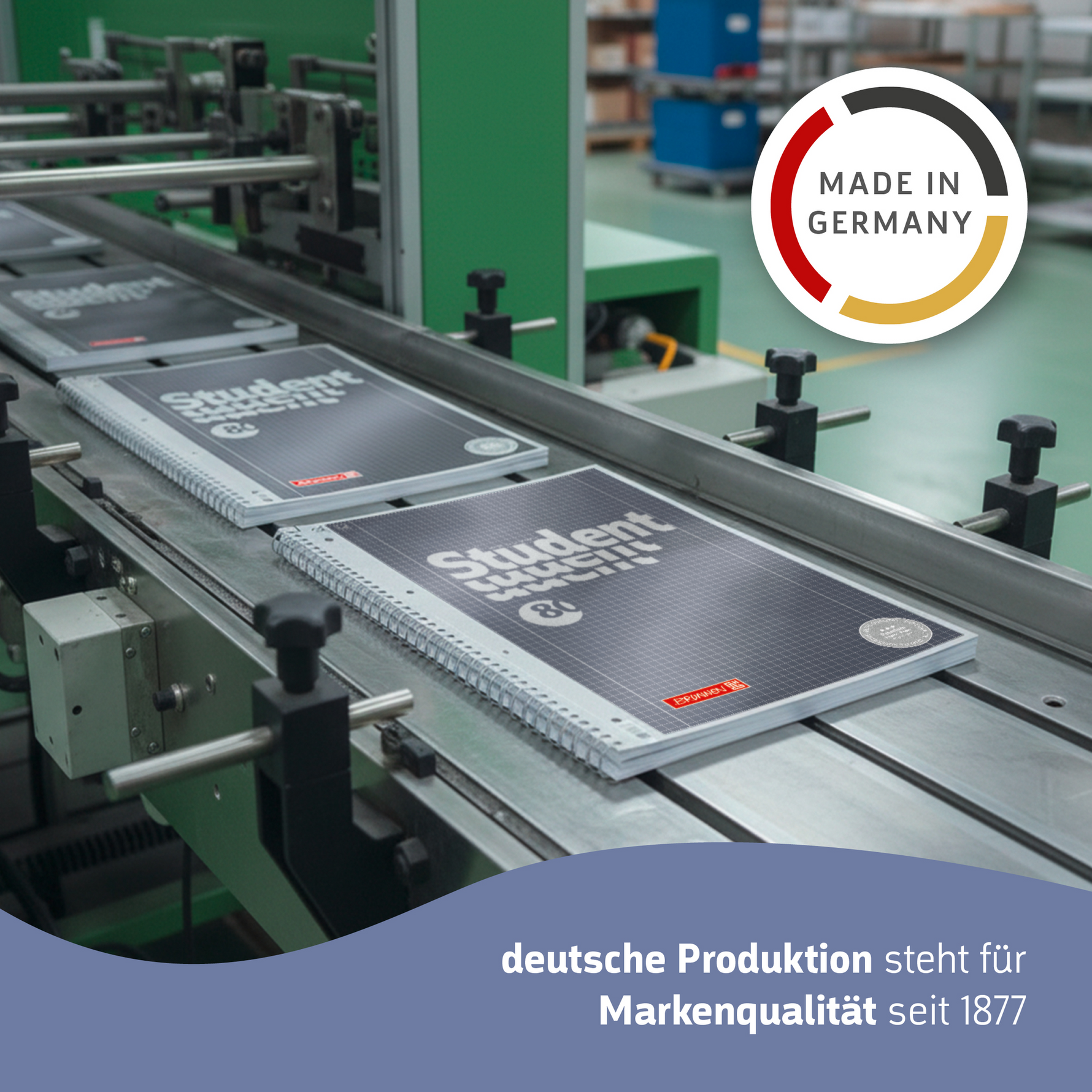 BRUNNEN Collegeblock Student Recycling DIN A4 – Kariert (80 Blatt) - Wiepa Bürofachpartner