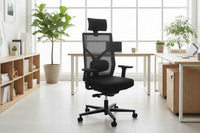 Heller Bürodrehstuhl ROVO R16 3040 Ergo Balance mit Kopfstütze, ergonomisches Design, weiche Polsterung und verstellbare Armlehnen