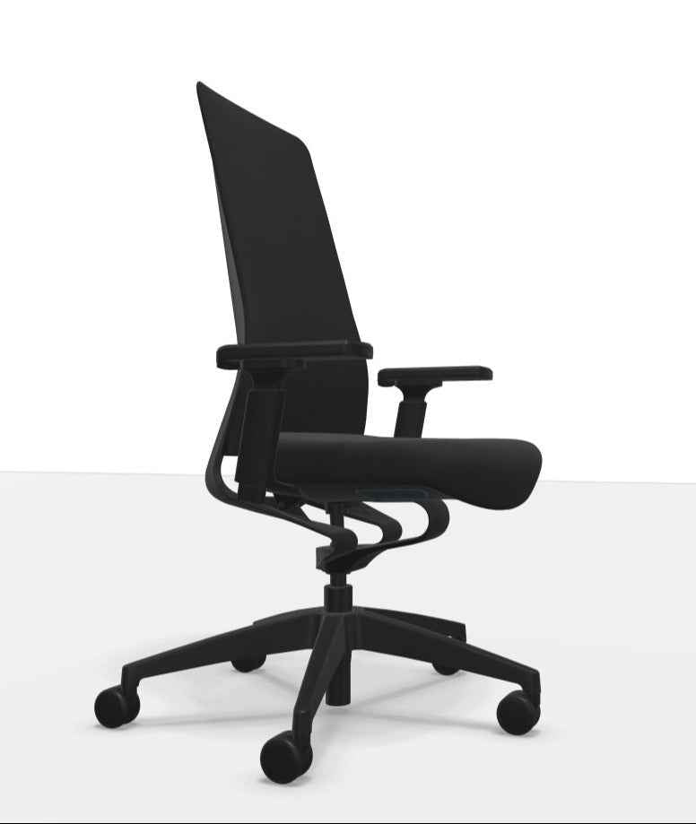 Schwarzer Bürostuhl Wiepa Urban mit ergonomischem Design und verstellbarer Rückenlehne, ideal für Büroarbeitsplätze.