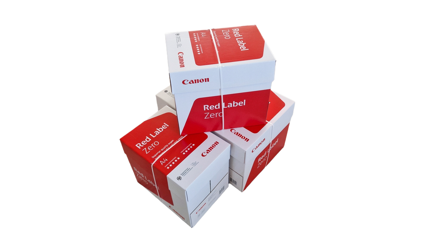 Canon Red Label Kopierpapier DIN A4, 80 g/m², Großmengen, 10.000 Blatt, geeignet für Druck und Kopieren