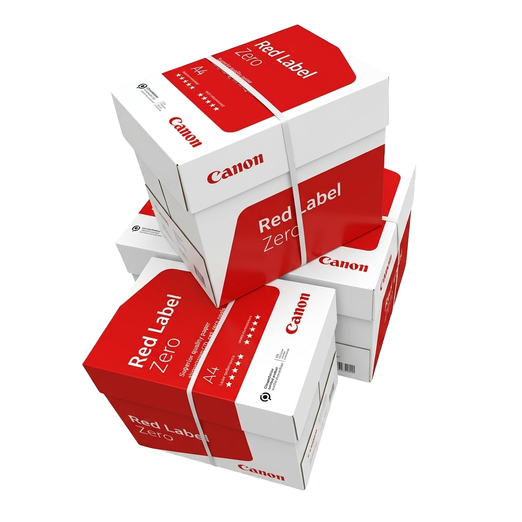 Canon Kopierpapier „Red Label“ DIN A4, 80 g/m², große Menge mit 10.000 Blatt für Druck- und Kopierarbeiten