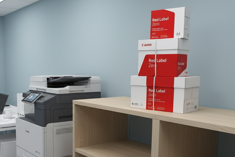 Canon Kopierpapier „Red Label“ DIN A4, 80 g/m², 10.000 Blatt, weißes Druckerpapier für Büro und Kopierer