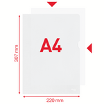 Esselte Sichthüllen Standard Plus DIN A4 – Robuster Schutz im 100er-Pack - Wiepa Bürofachpartner
