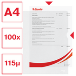 Esselte Sichthüllen Standard Plus DIN A4 – Robuster Schutz im 100er-Pack - Wiepa Bürofachpartner