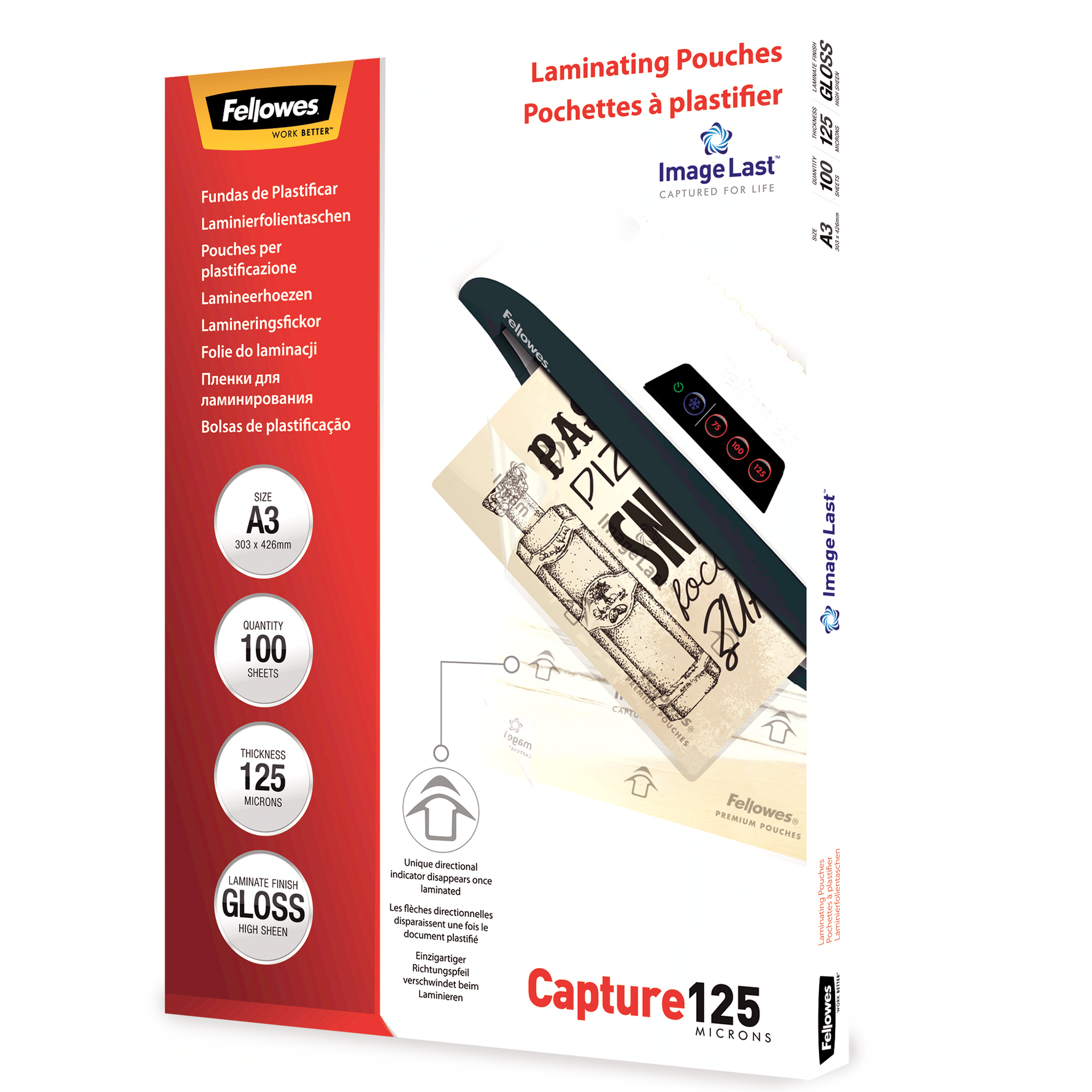 Fellowes® Laminierfolie ImageLast™ Capture 125 – DIN A3 Premium-Schutz – Produktbild 3