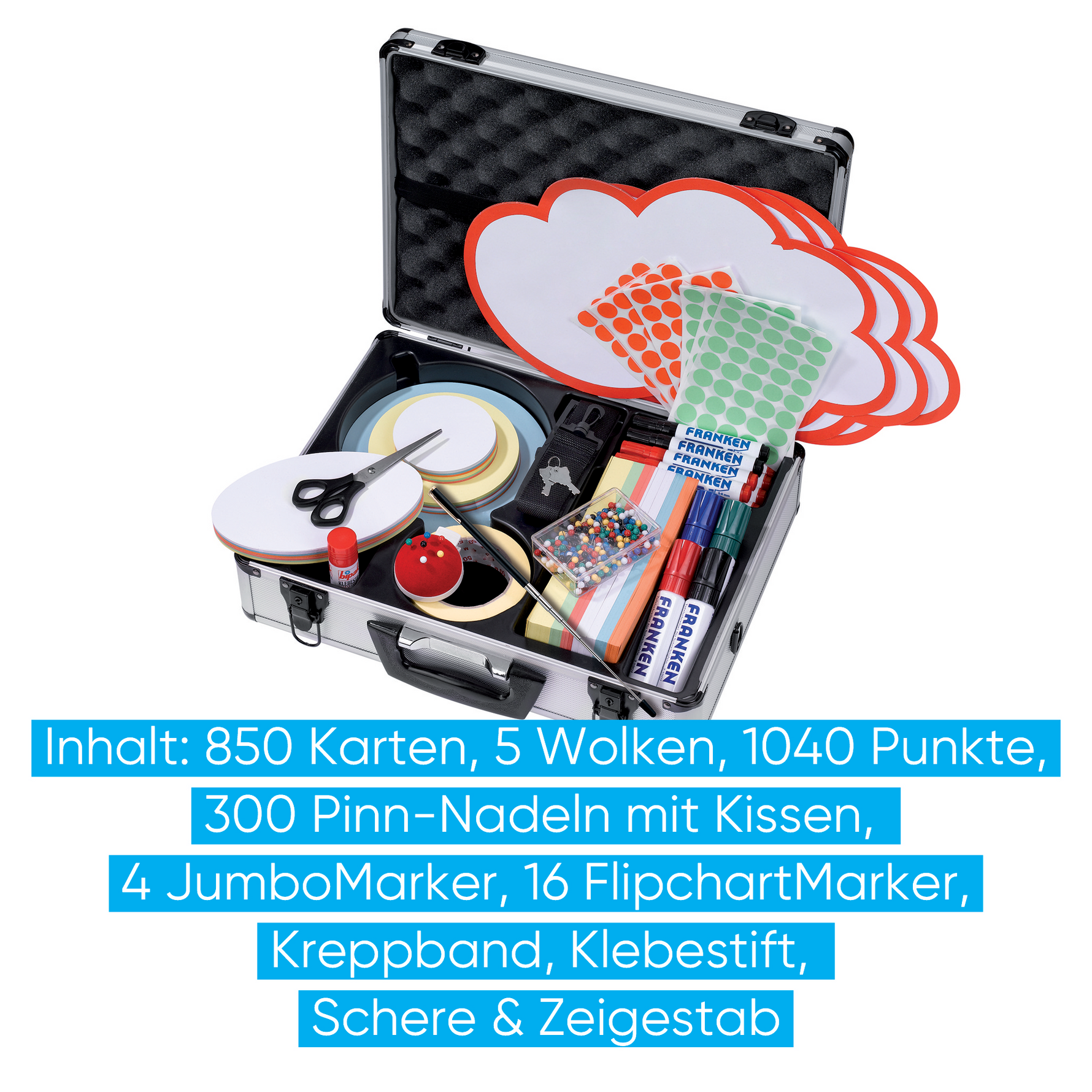 FRANKEN Moderationskoffer Kompakt – Ihre mobile Komplettlösung für Meetings & Workshops – Produktbild 6