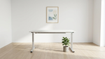 Elektrischer Schreibtisch WINEA STARTUP 2.0 von WINI, weißaluminium, 180 x 80 cm, mit höhenverstellbarem Gestell