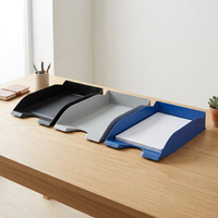 Stapelbare Soennecken Briefablage oeco für DIN A4, ideal für Großmengen, in einem 6er-Pack, aus robustem Material