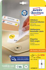 Avery Zweckform Etiketten 99,1 x 139 mm (L4733REV-25) – Wiederablösbare Präzision