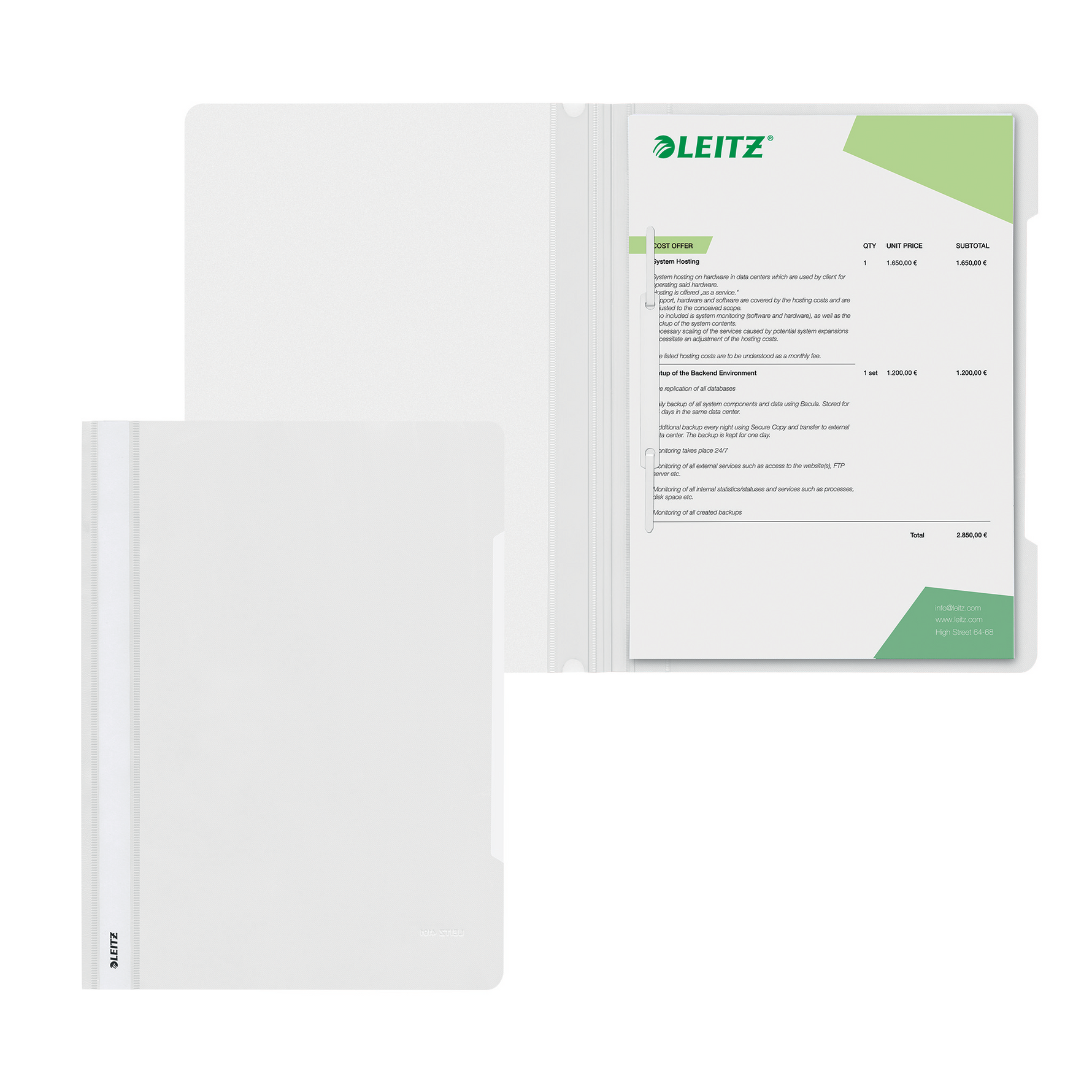 Leitz Schnellhefter Standard Recycled – Robuste Qualität für Ihre Dokumentenablage – Produktbild 15