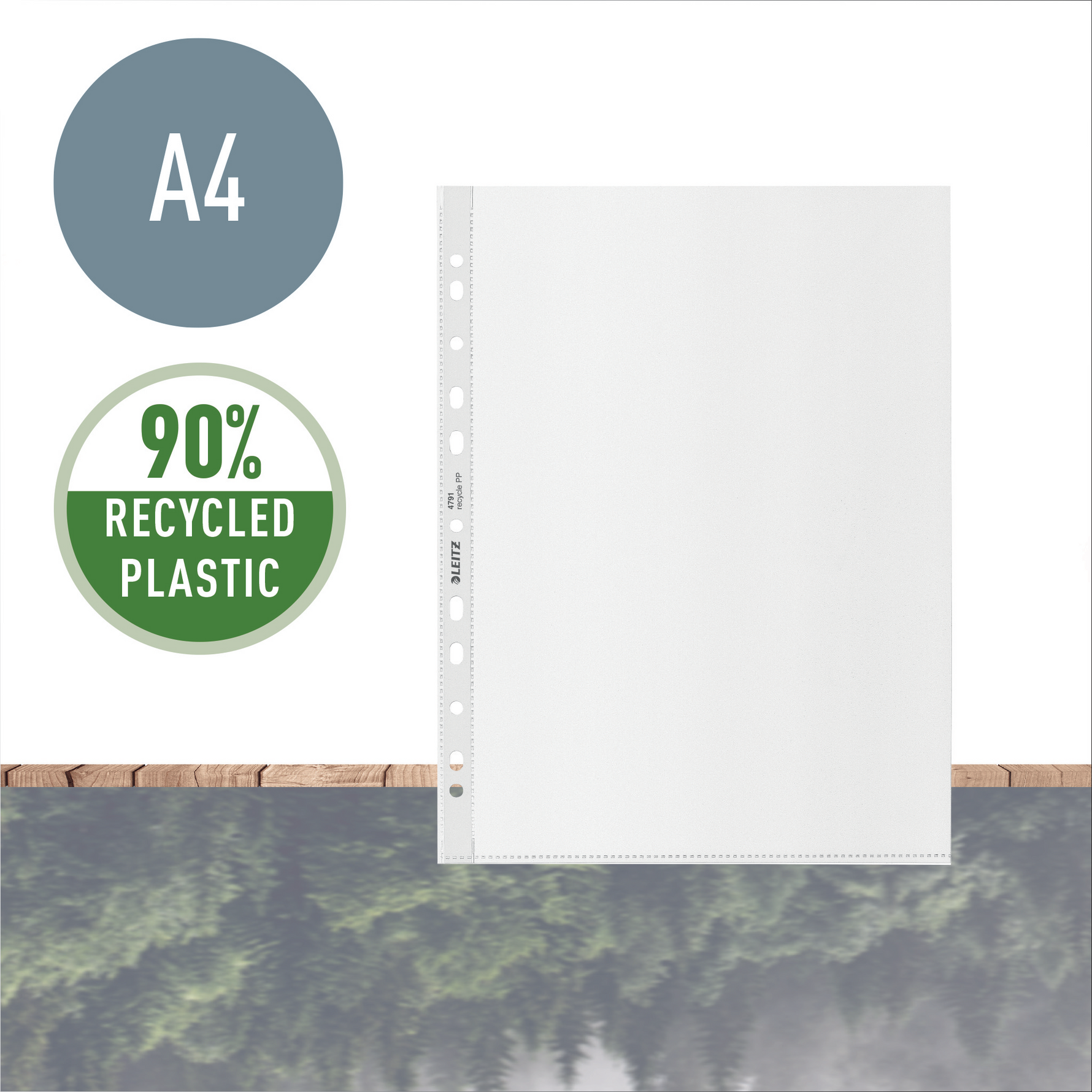 Leitz Prospekthülle Recycle DIN A4 transparent 100 St./Pack. – Produktbild 4