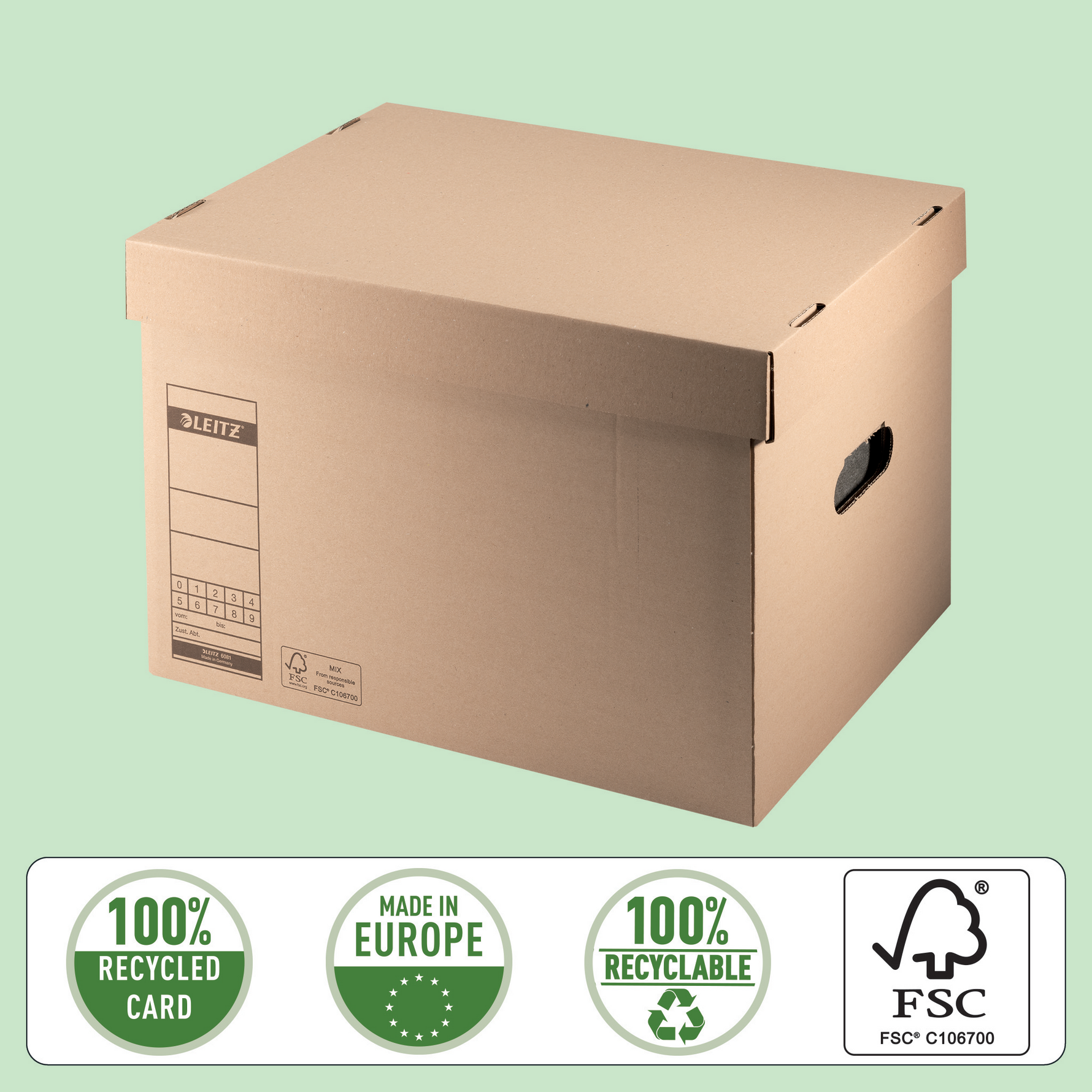 Leitz Archivbox Premium (33,5 x 28 x 44 cm) – Maximale Stabilität für Ihre Langzeitarchivierung – Produktbild 3