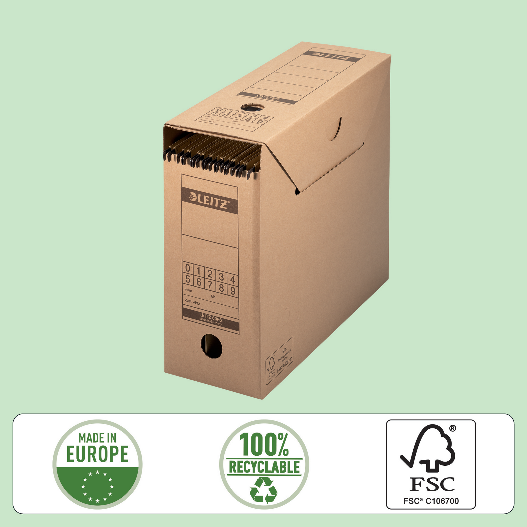 Leitz Archivbox Premium – Vielseitiges Archiv-System für A4 (12 cm Breite) - Wiepa Bürofachpartner