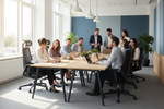 Mesh-Bürostuhl Wiepa Breeze mit oder ohne Kopfstütze, ergonomischer Sitz mit atmungsaktivem Netzstoff, stabiler Stahlbasis