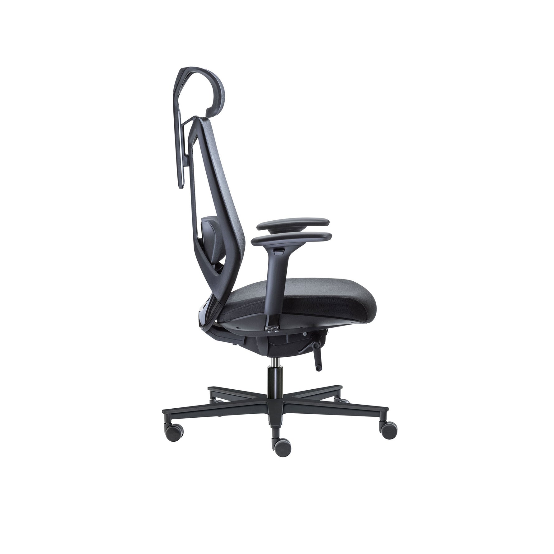 Mesh-Bürostuhl Wiepa Breeze mit oder ohne Kopfstütze, ergonomischer Sitz mit atmungsaktivem Mesh und verstellbaren Funktionen.