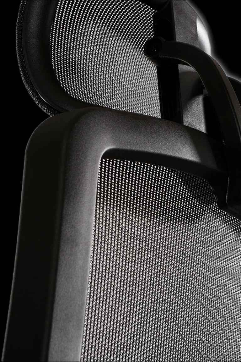 Mesh-Detail des Wiepa Bürostuhl XXL Air Comfort mit atmungsaktivem Netzstoff, ergonomisches Design und robuste Konstruktion.