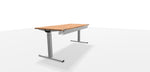 Elektromotorischer Schreibtisch WINEA STARTUP 2.0 in Titanweiß, 180 x 80 cm, mit Olive-Tischplatte und modernen Design