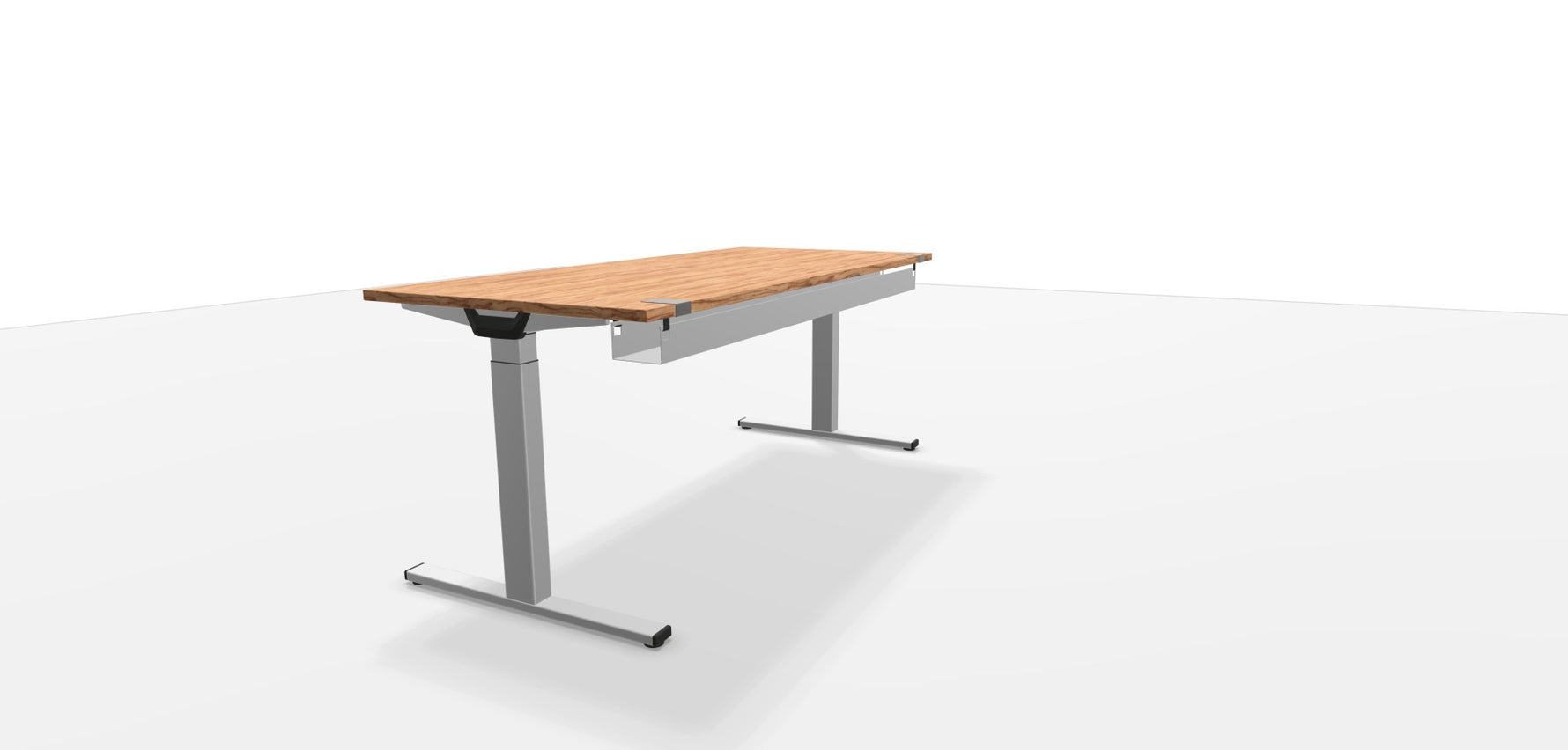 Elektromotorischer Schreibtisch WINEA STARTUP 2.0 in Titanweiß, 180 x 80 cm, mit Olive-Tischplatte und modernen Design