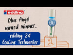 edding Textmarker Highlighter 24 EcoLine – Nachhaltiges Markieren mit dem Blauen Engel