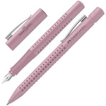 Faber-Castell Grip 2010 Rose Schreibset mit Füller und Kugelschreiber im Geschenkset, stilvolle Schreibgeräte in Rose.