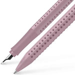 Faber-Castell Grip 2010 Rose Schreibset mit Füller und Kugelschreiber, elegantes Geschenkset in rosa Design