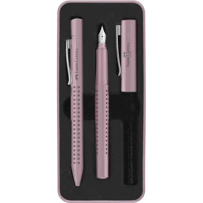 Farber Kastell Faber-Castell Grip 2010 Rose Schreibset – Füller und Kugelschreiber im Geschenkset
