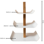 Moderne Etagere 3-stöckig Holz & Metall 33cm – Schwarzer Obstkorb & Obstschale