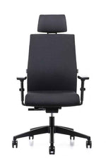 Bürodrehstuhl Wiepa Flight ohne oder mit Kopfstütze, ergonomischer Bürostuhl mit verstellbaren Armlehnen und Mesh-Polsterung